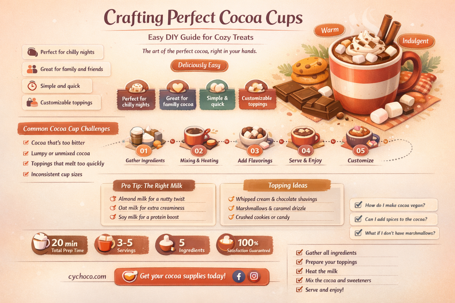 how to make cocoa cups