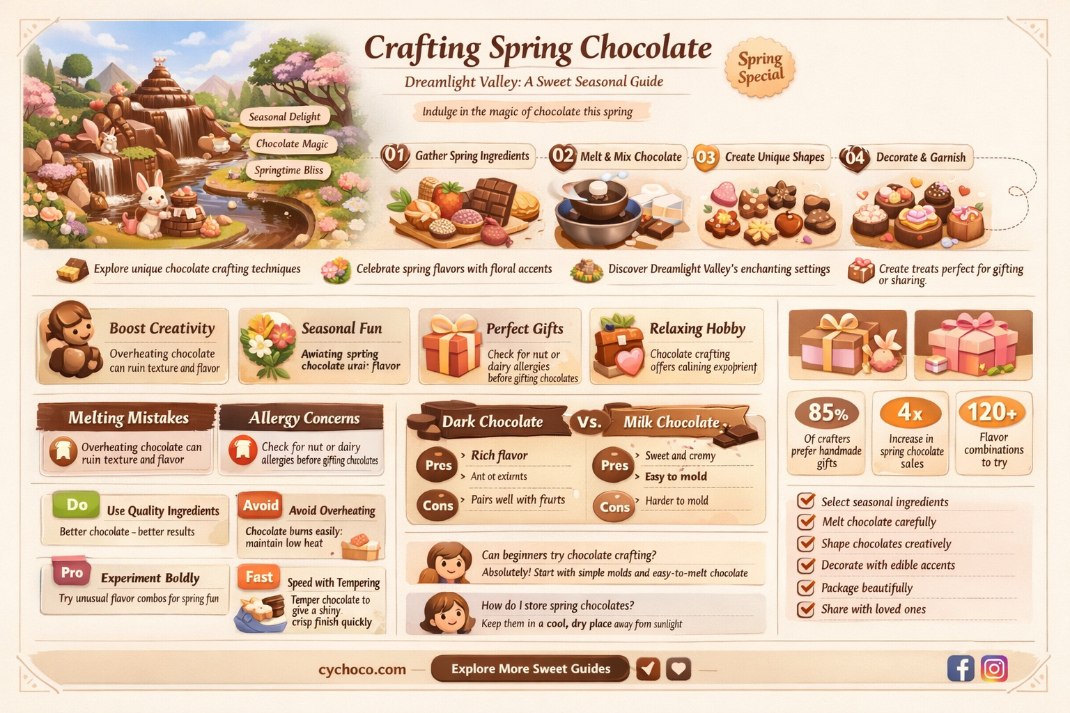 how to make spring chocolate dreamlight valley