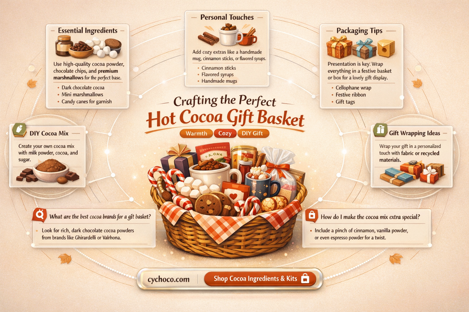 how to make a hot cocoa gift basket