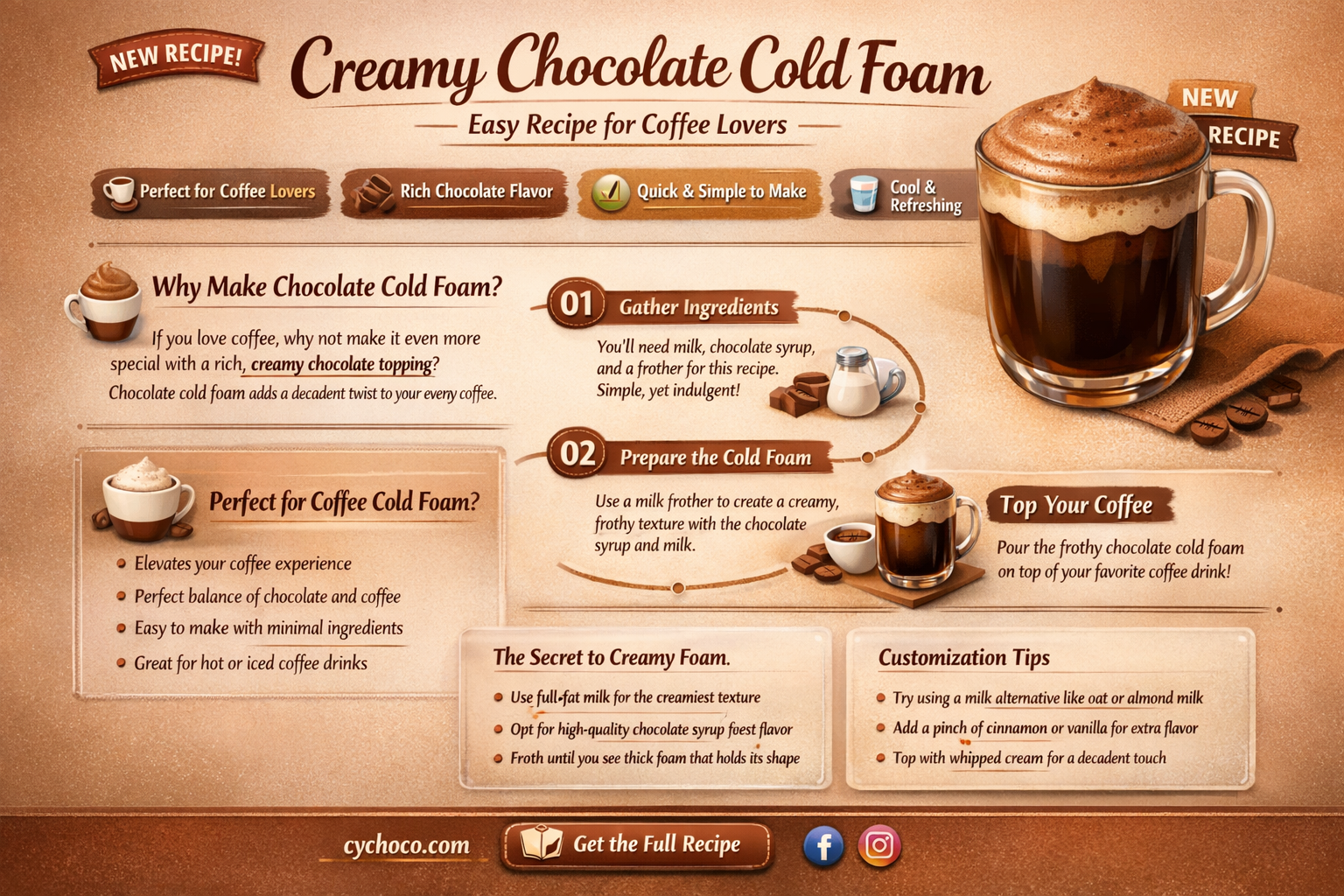 how to make chocolate cold foam