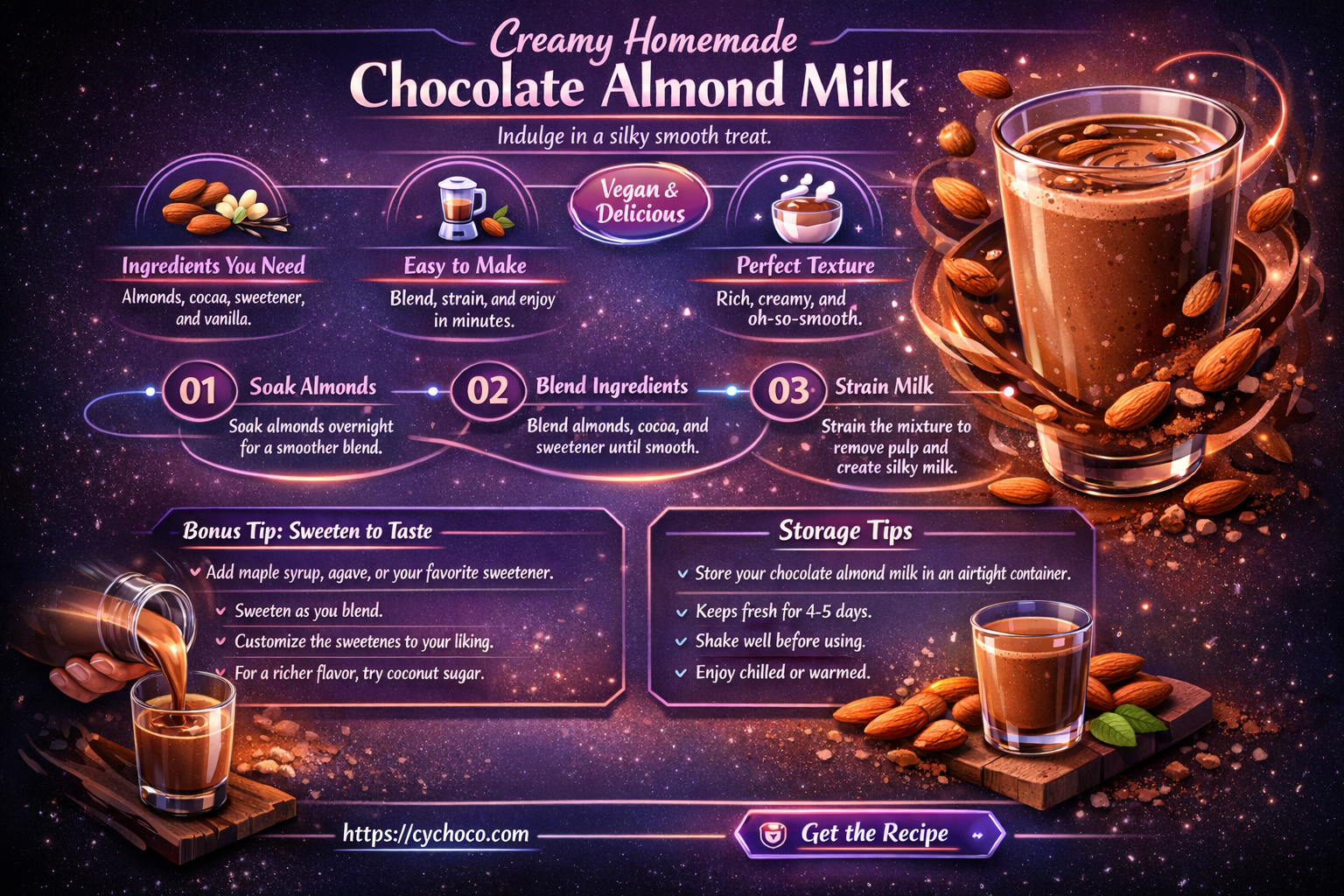 how to make chocolate almond milk