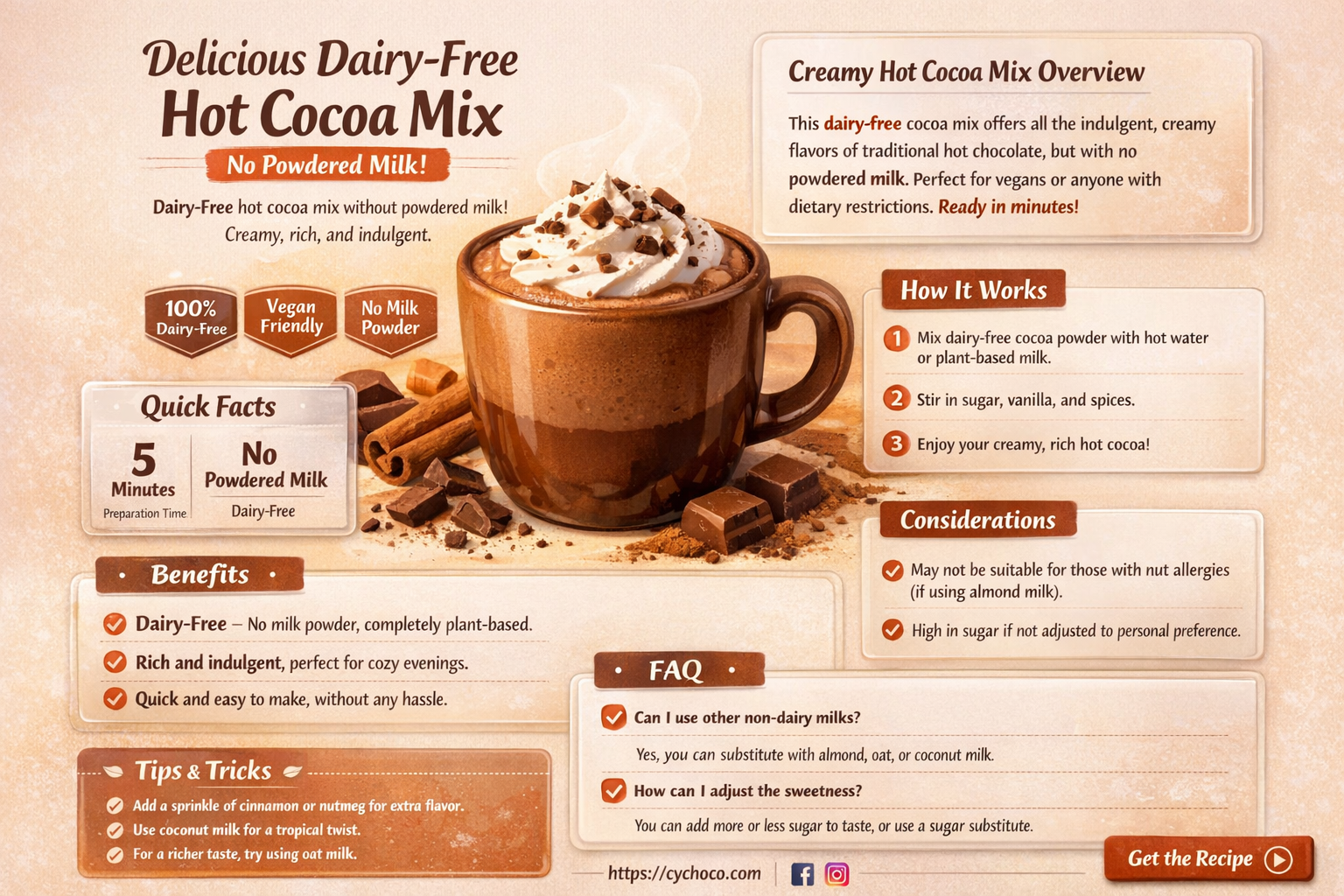 how to make hot cocoa mix without powdered milk