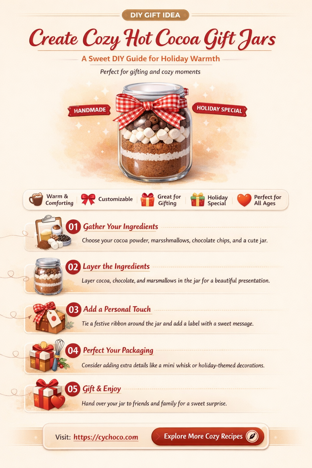 how to make hot cocoa gift jars