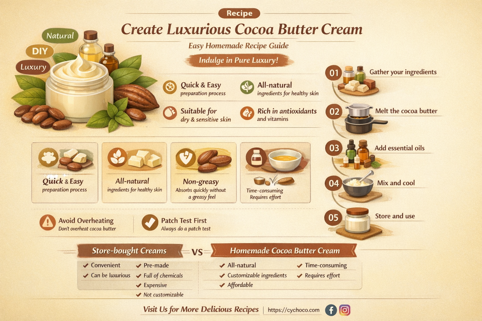 how to make a cocoa butter cream