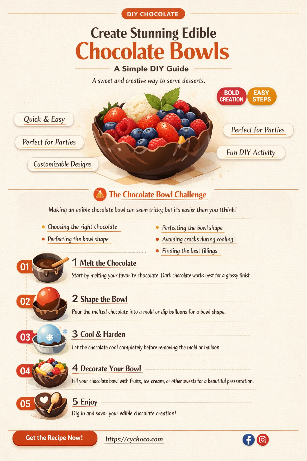 how do you make a chocolate bowl
