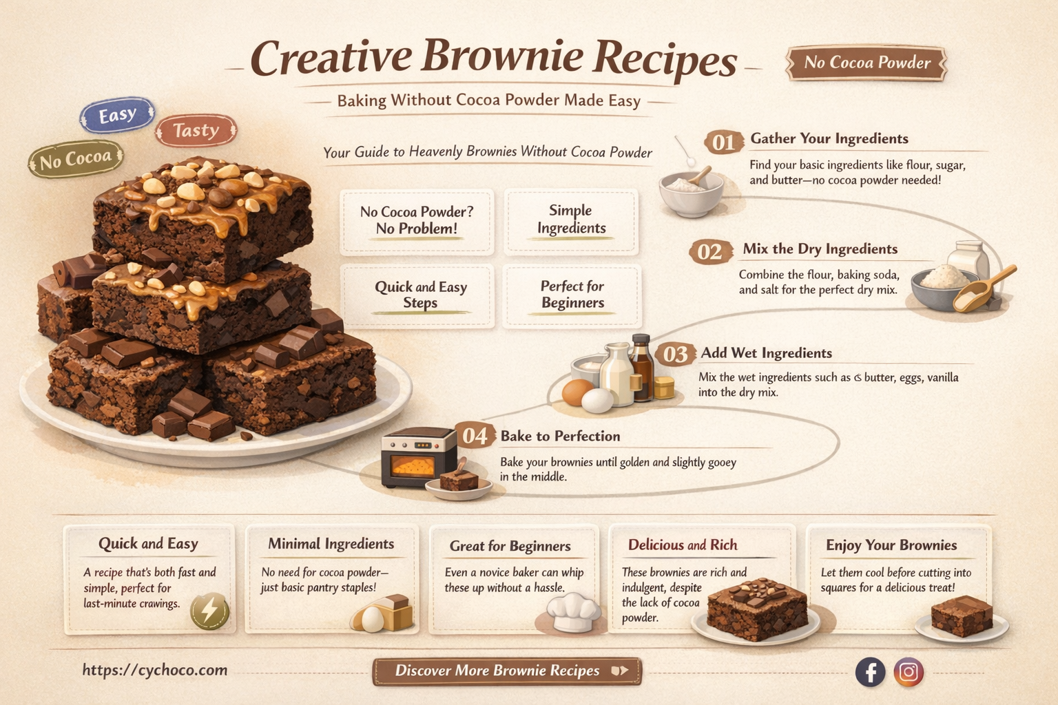 can you make brownies without cocoa powder