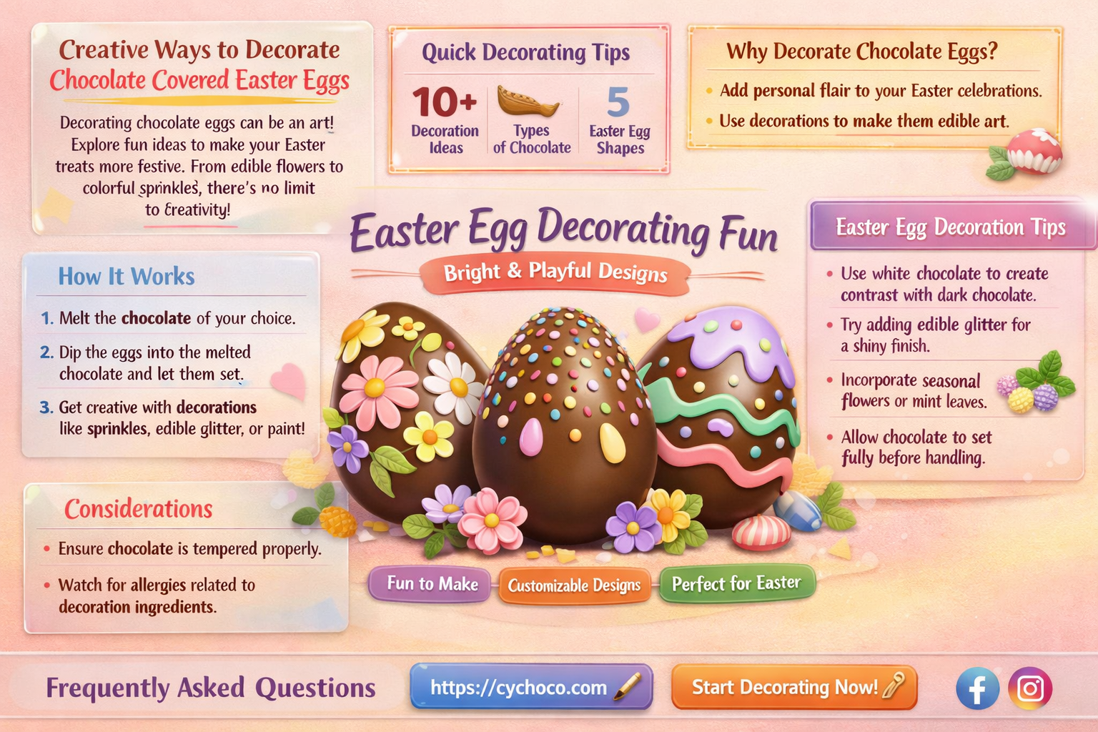 how to decorate chocolate covered easter eggs