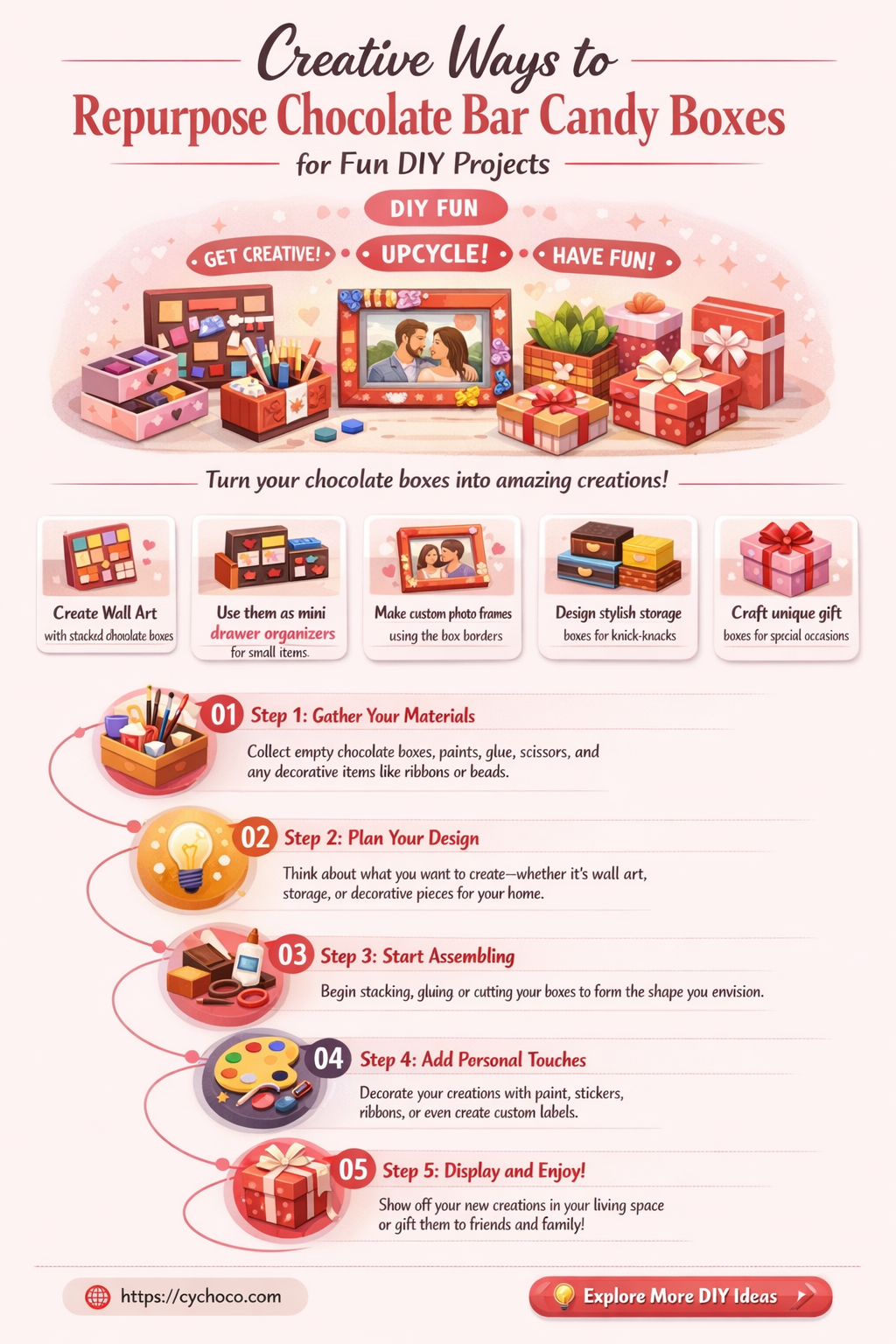how to use chocolate bar candy box