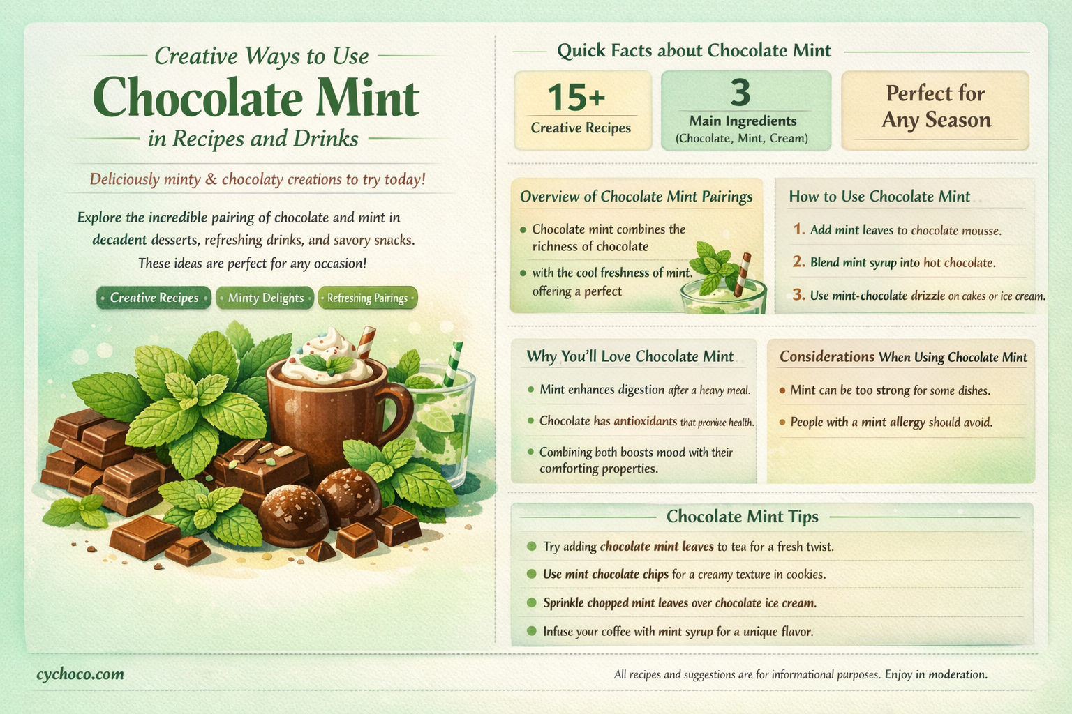 how to use chocolate mint