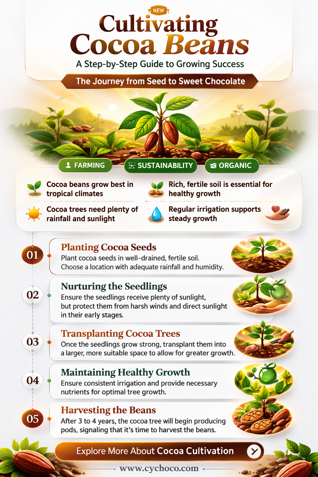 how do you grow cocoa beans