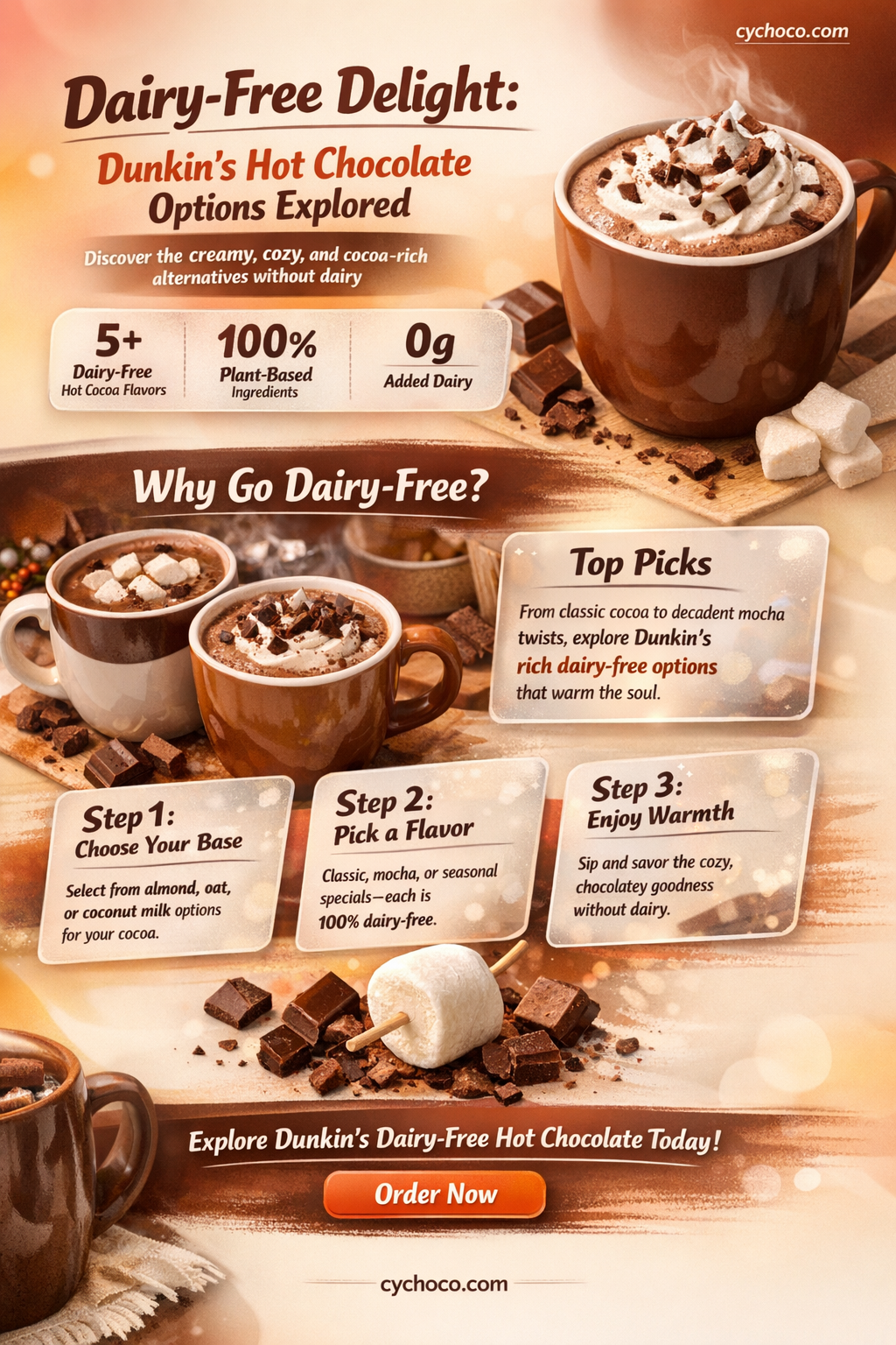 does dunkin hot chocolate have dairy