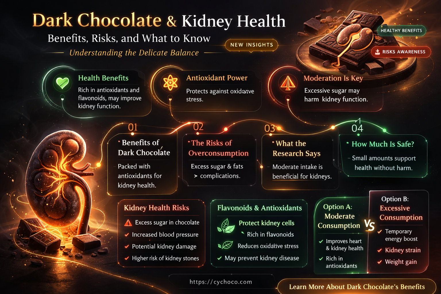 is dark chocolate good for kidney