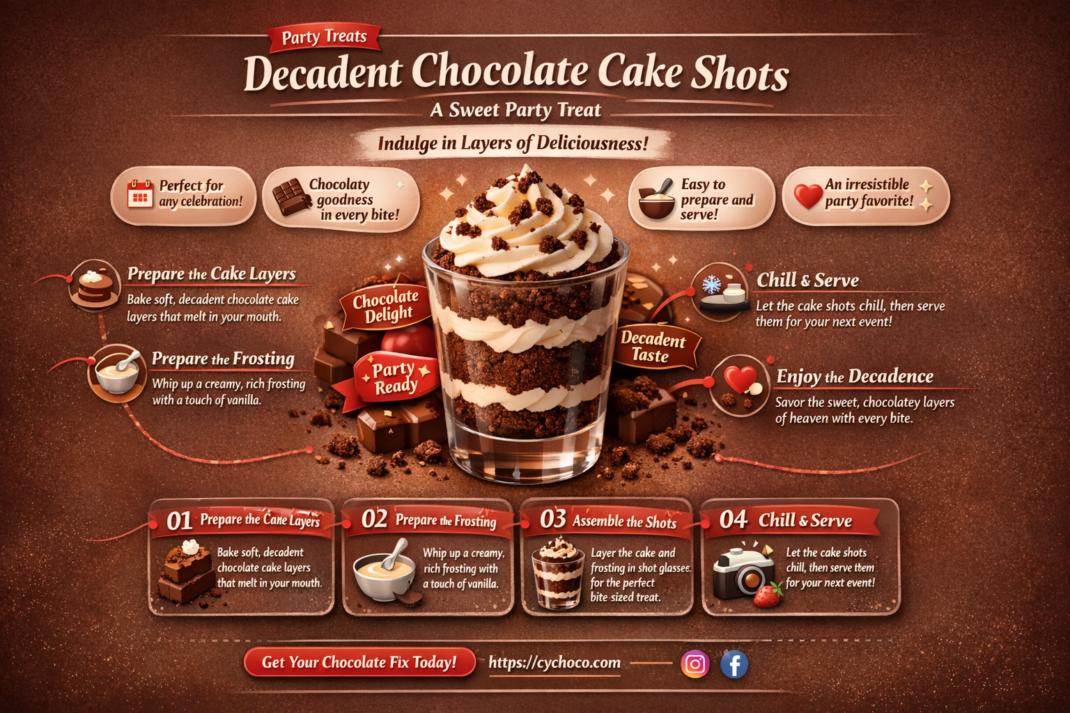 how do you make chocolate cake shots