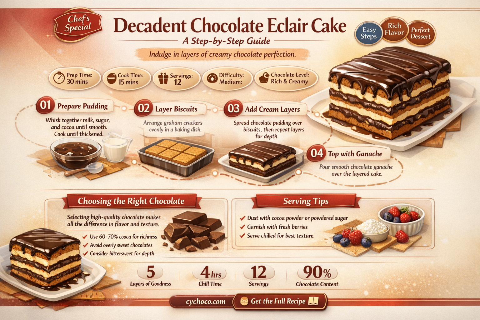 how do you make chocolate eclair cake