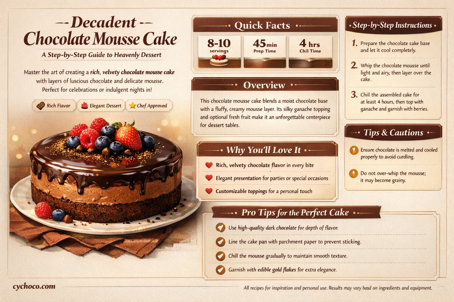how to make chocolate mousse cake
