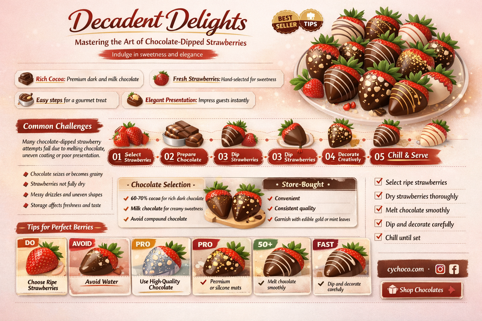 how to drizzle chocolate covered strawberries