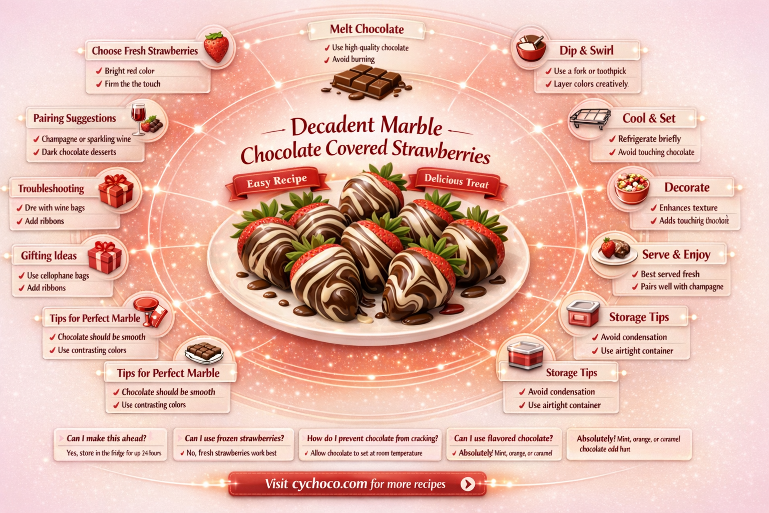 how to do marble chocolate covered strawberries
