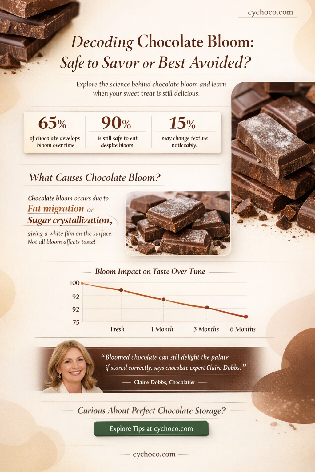 is chocolate bloom safe to eat