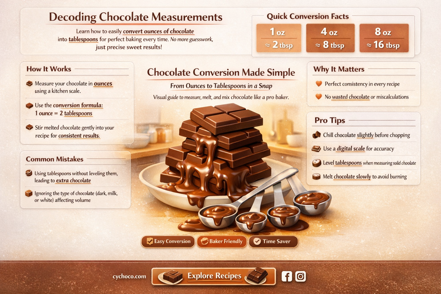 how many oz in tbsp chocolate