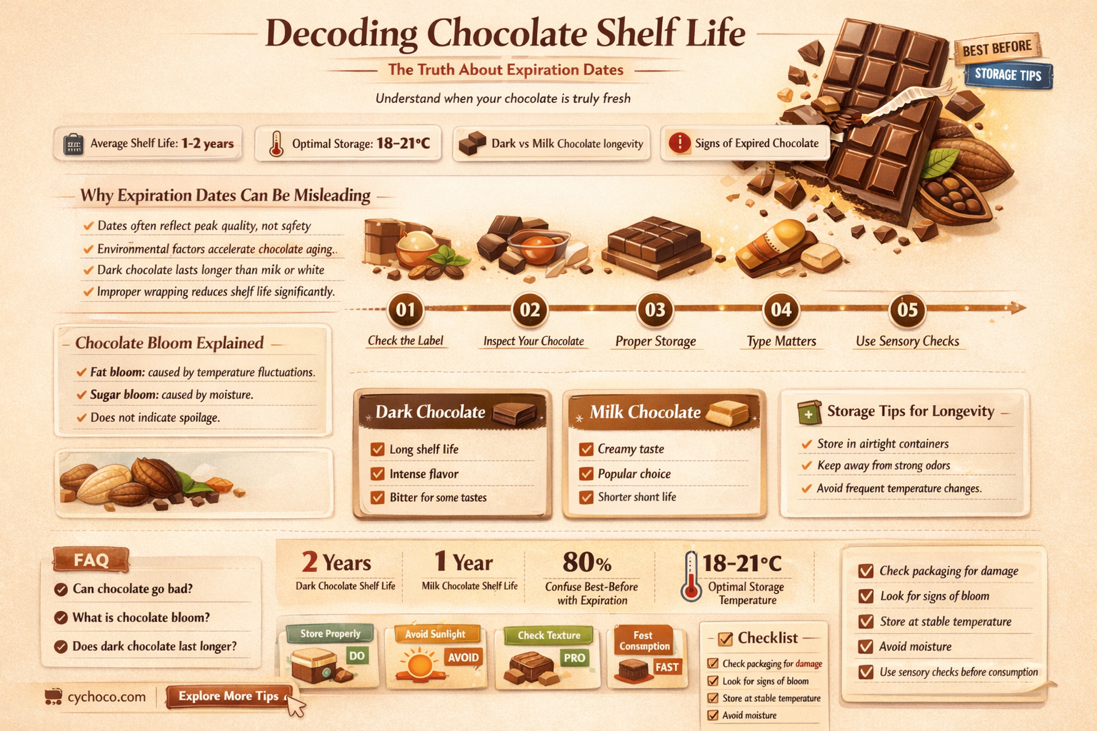 how many months after expiration date chocolate