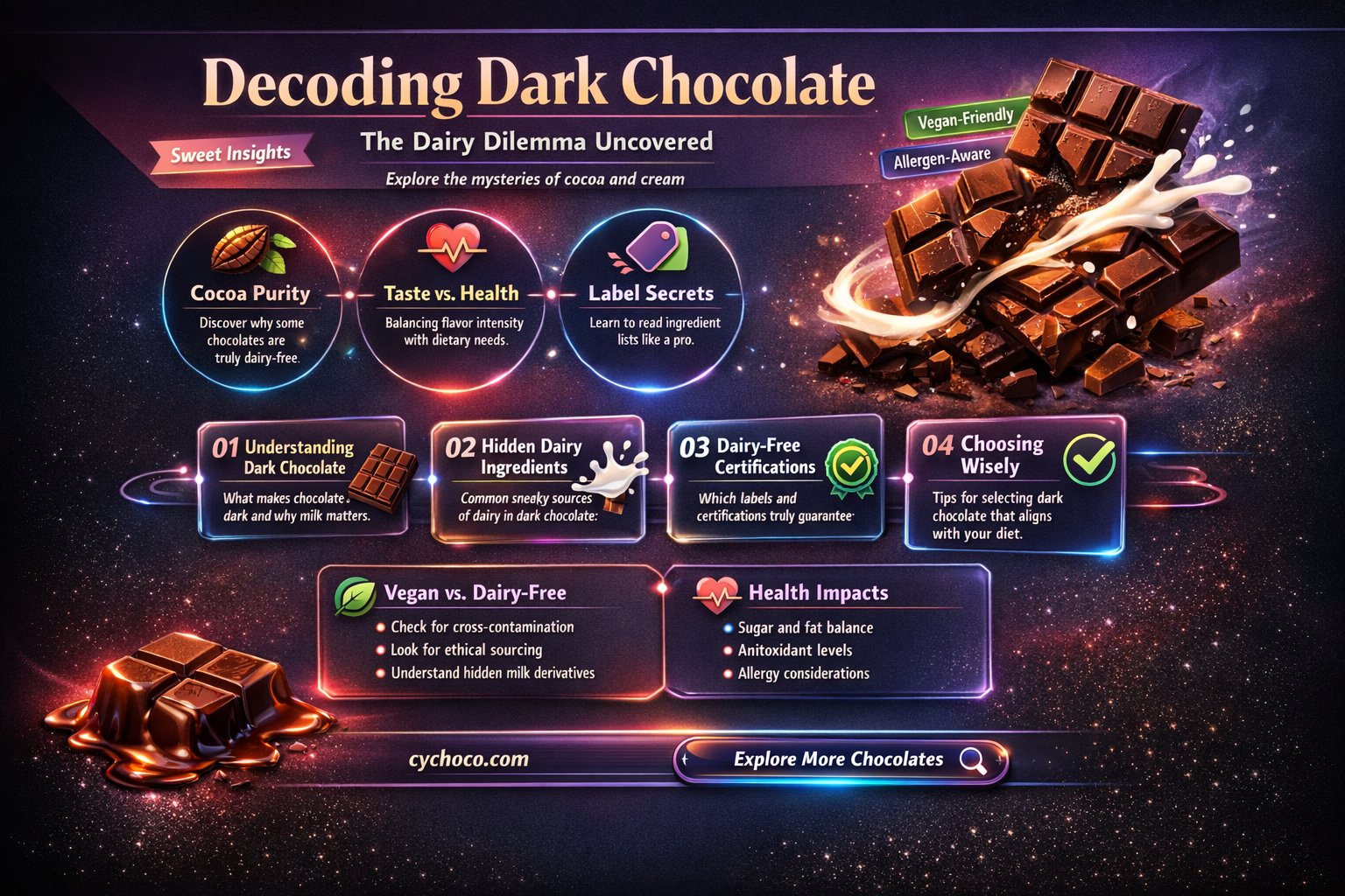 is there dairy in dark chocolate