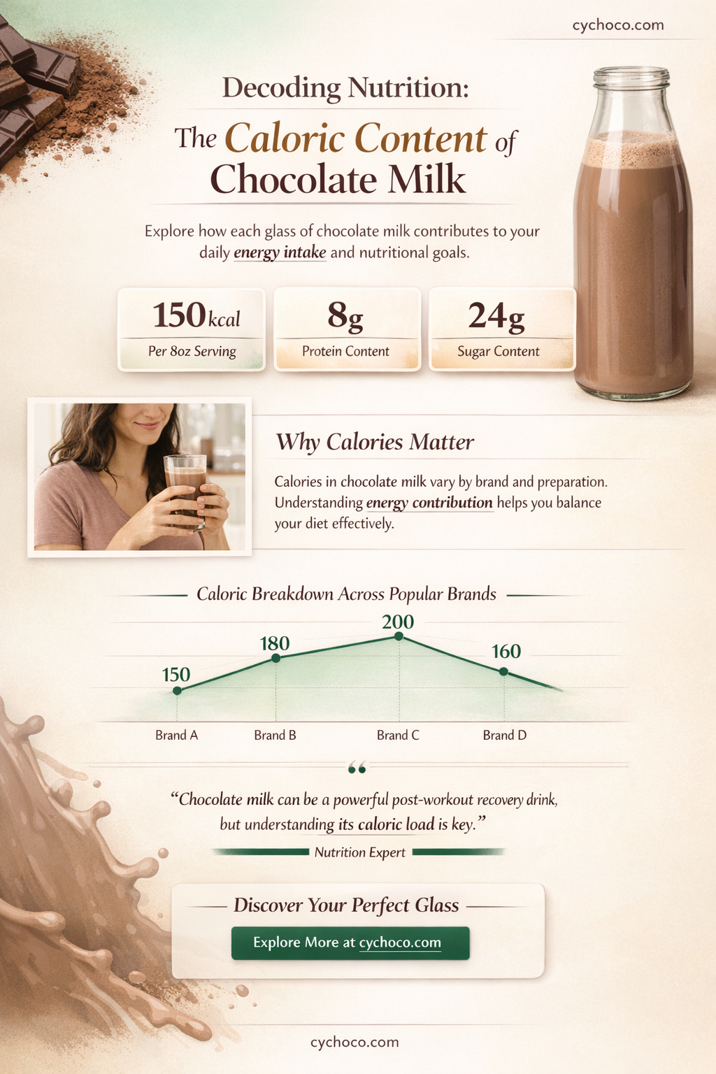 how many calories in a cup of chocolate milk
