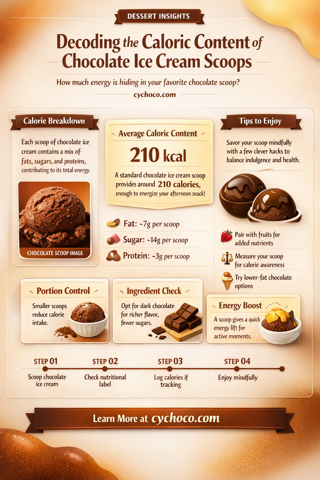 how many calories in a scoop of chocolate ice cream