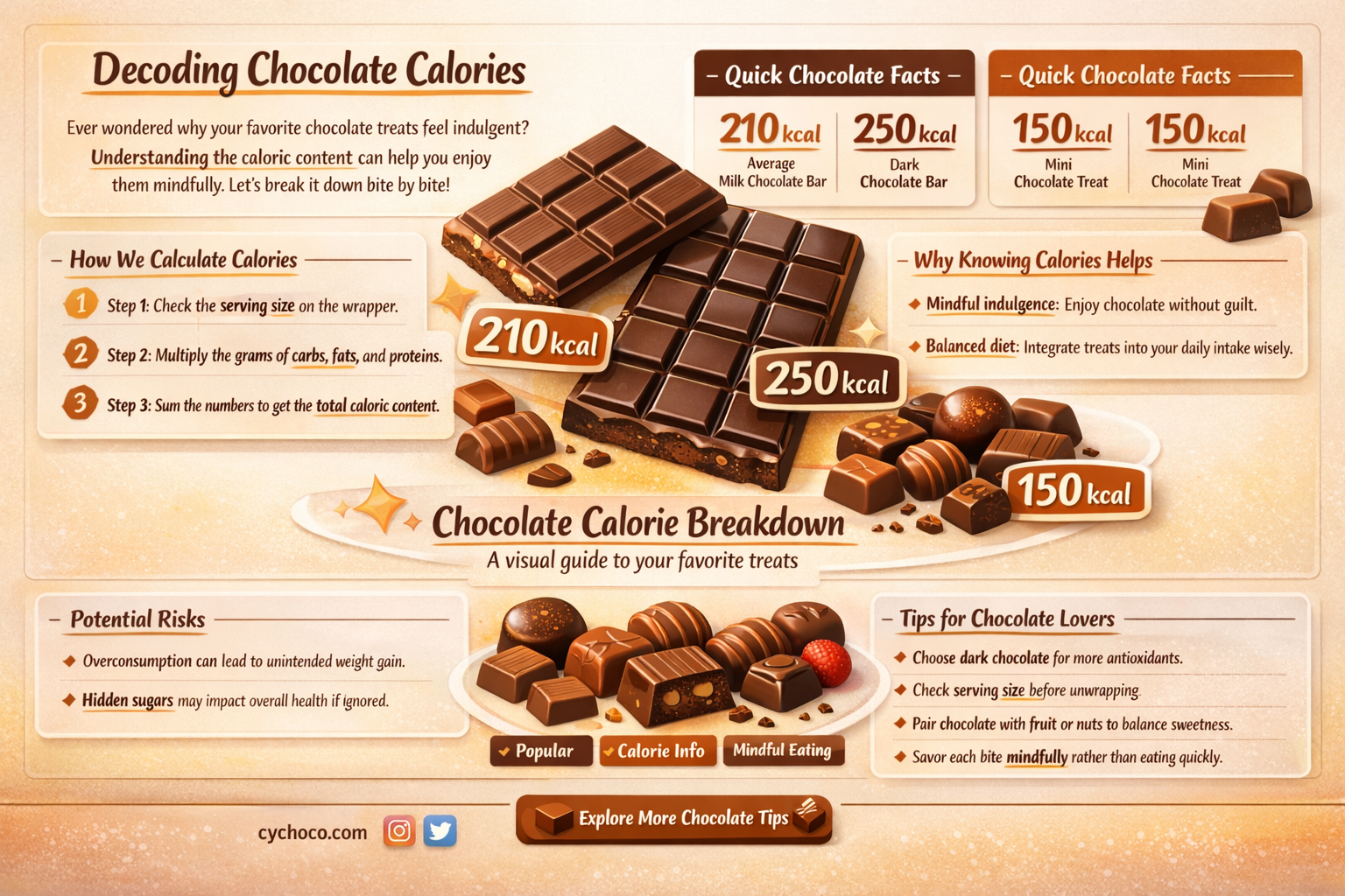how many calories in a piece of chocolate candy
