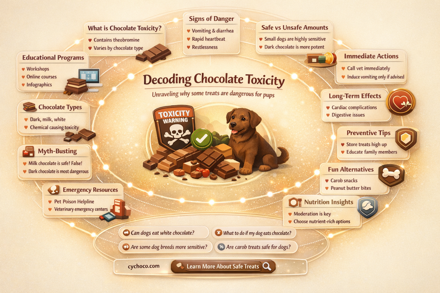 how much chocolate dog
