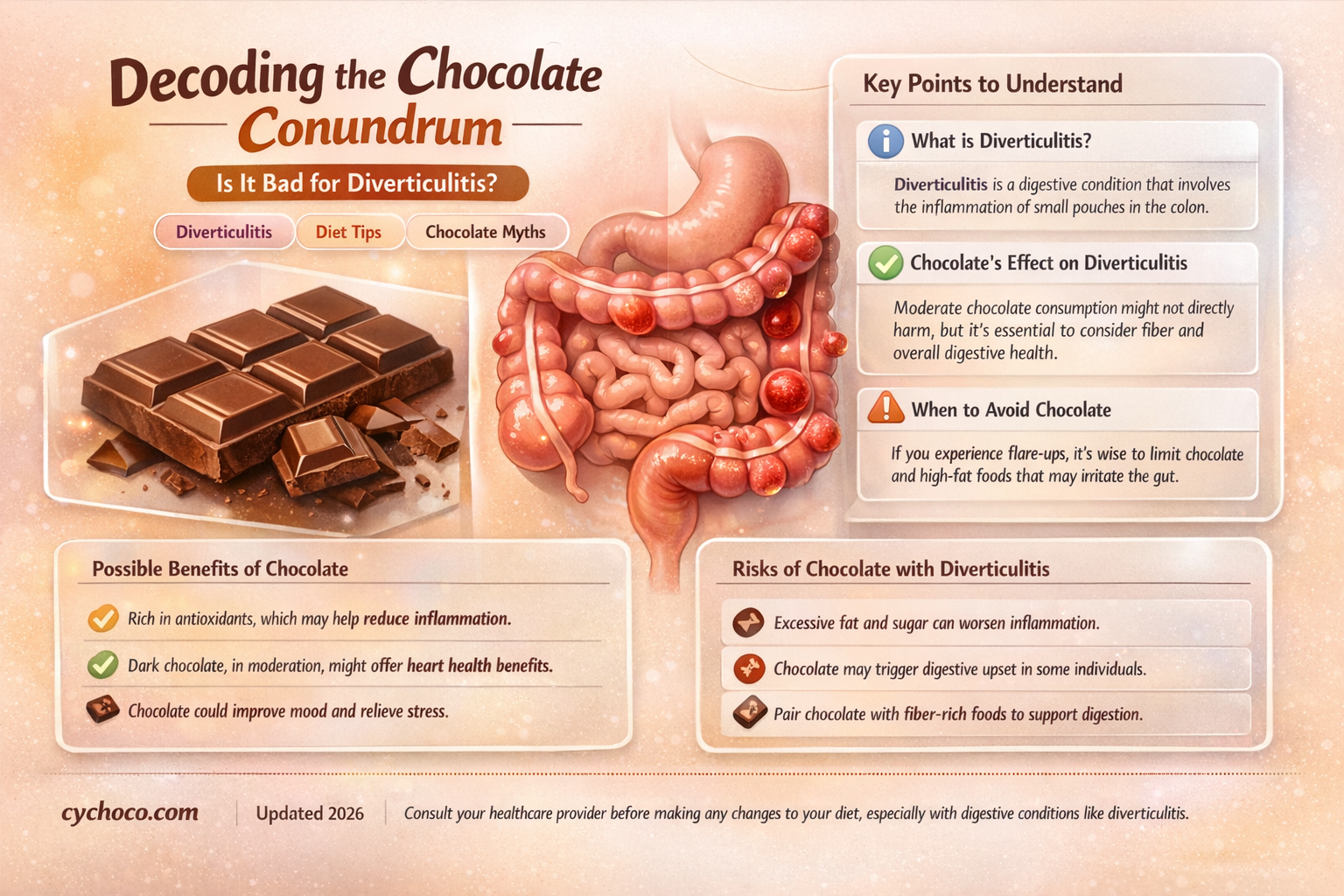 is chocolate bad for diverticulitis