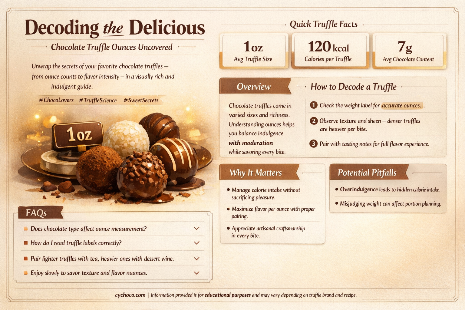 how many ounces in a chocolate truffle