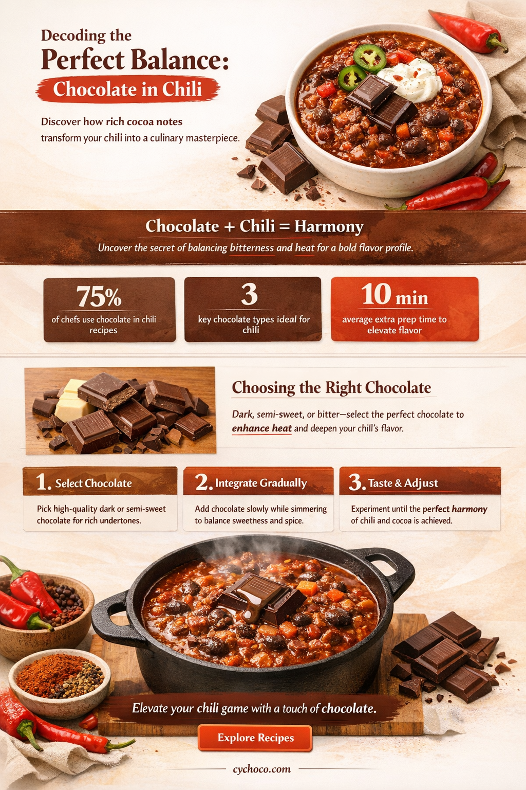 how much chocolate in chili