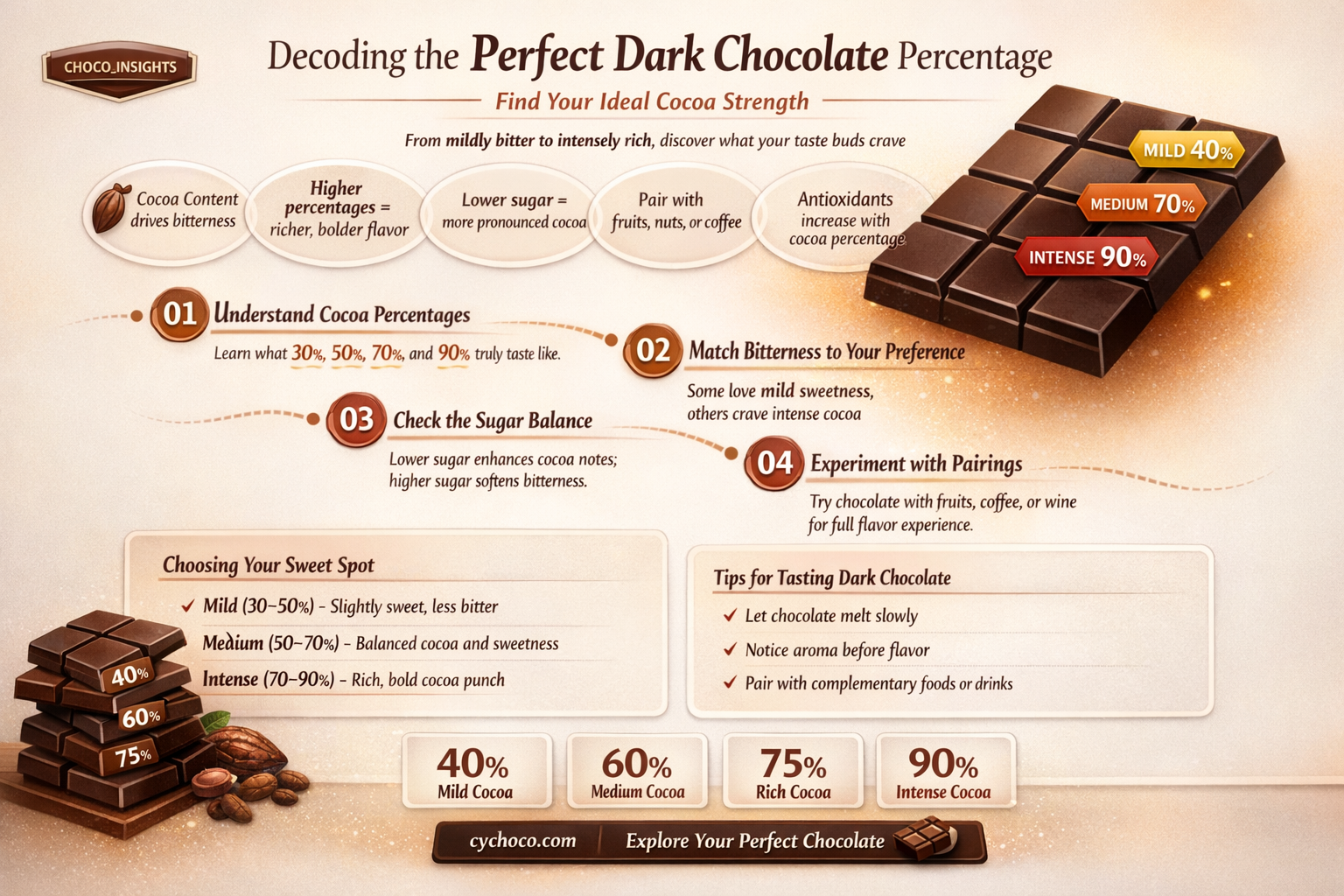 what percentage dark chocolate is best