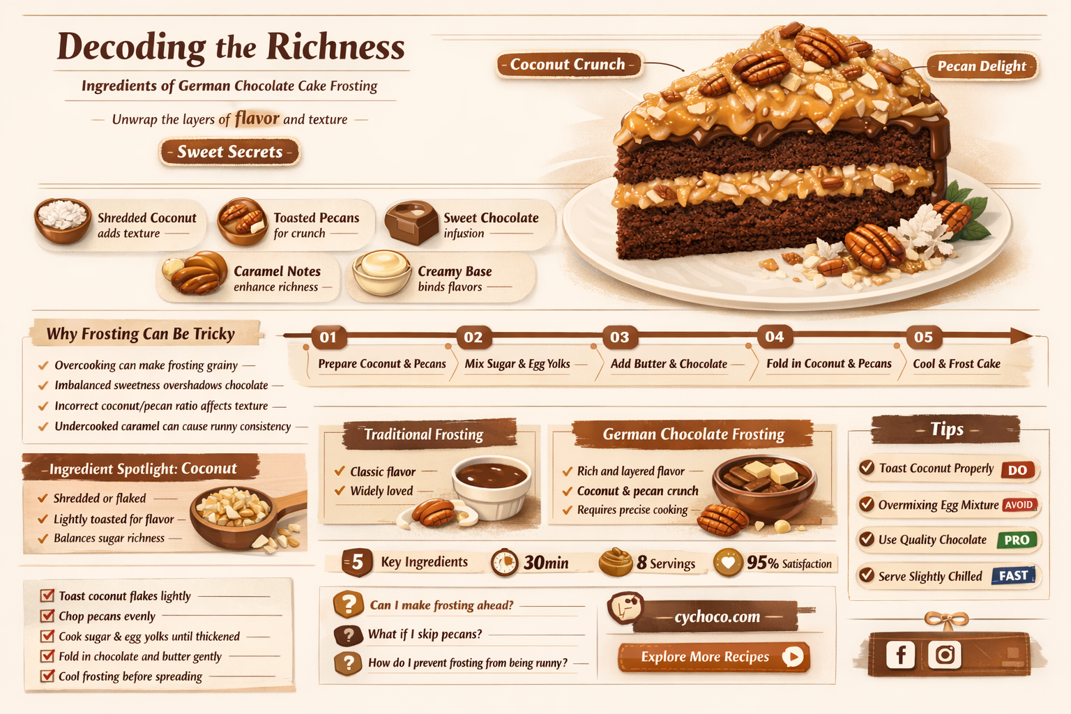 what is german chocolate cake frosting made of