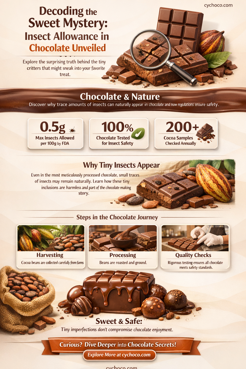 how many insects are allowed in chocolate
