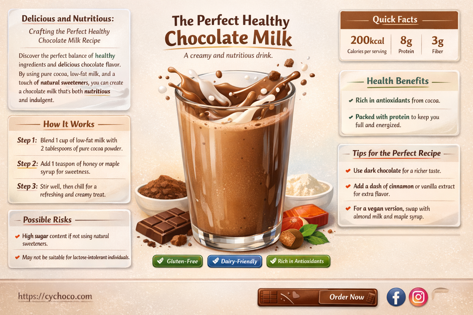 how to make healthy chocolate milk