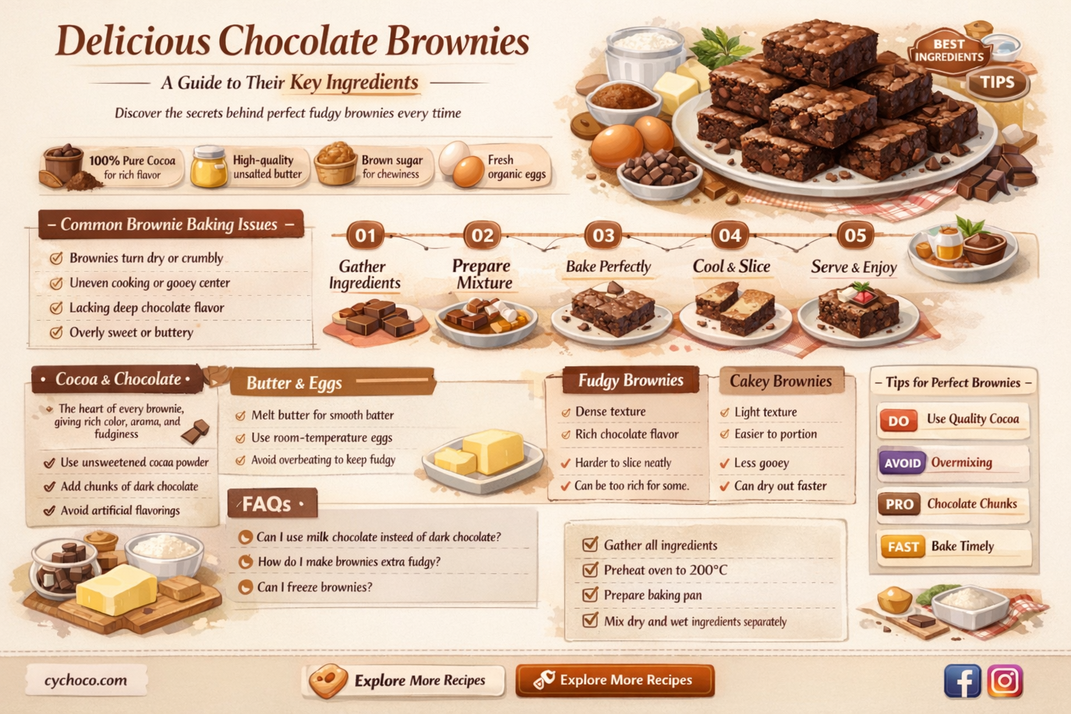 what are chocolate brownies made of