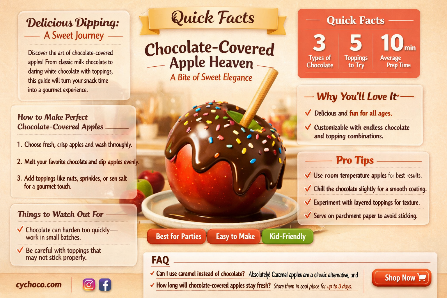 how to dip chocolate covered apples