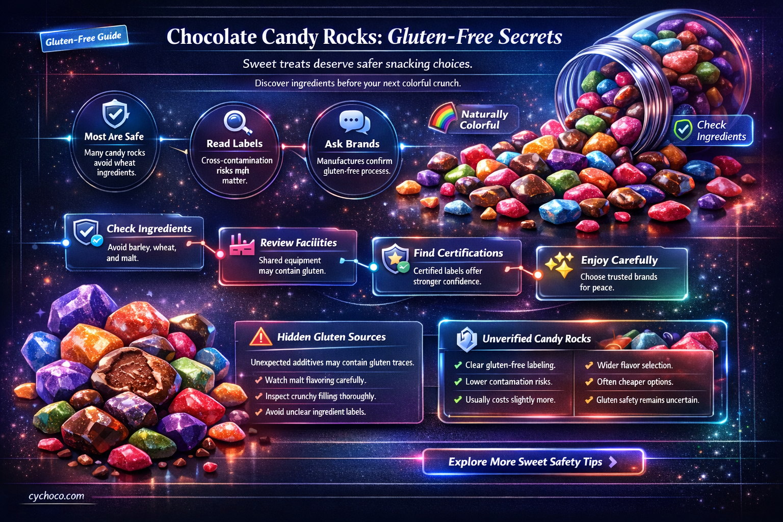are chocolate candy rocks gluten free
