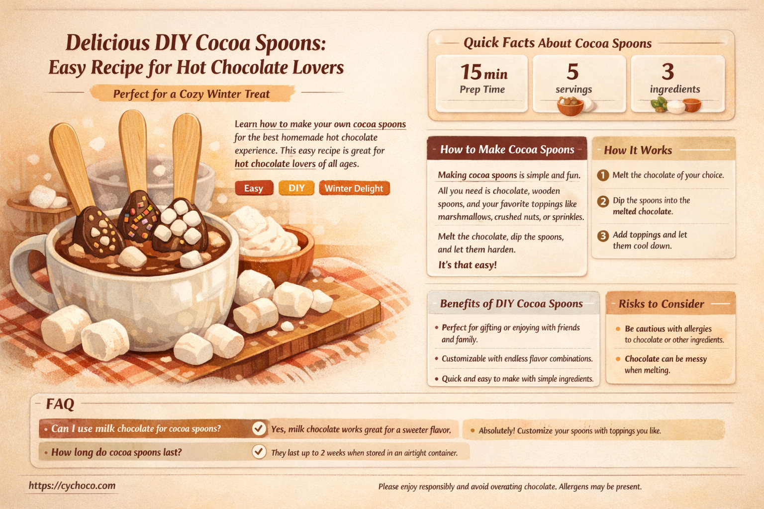 how to make cocoa spoons