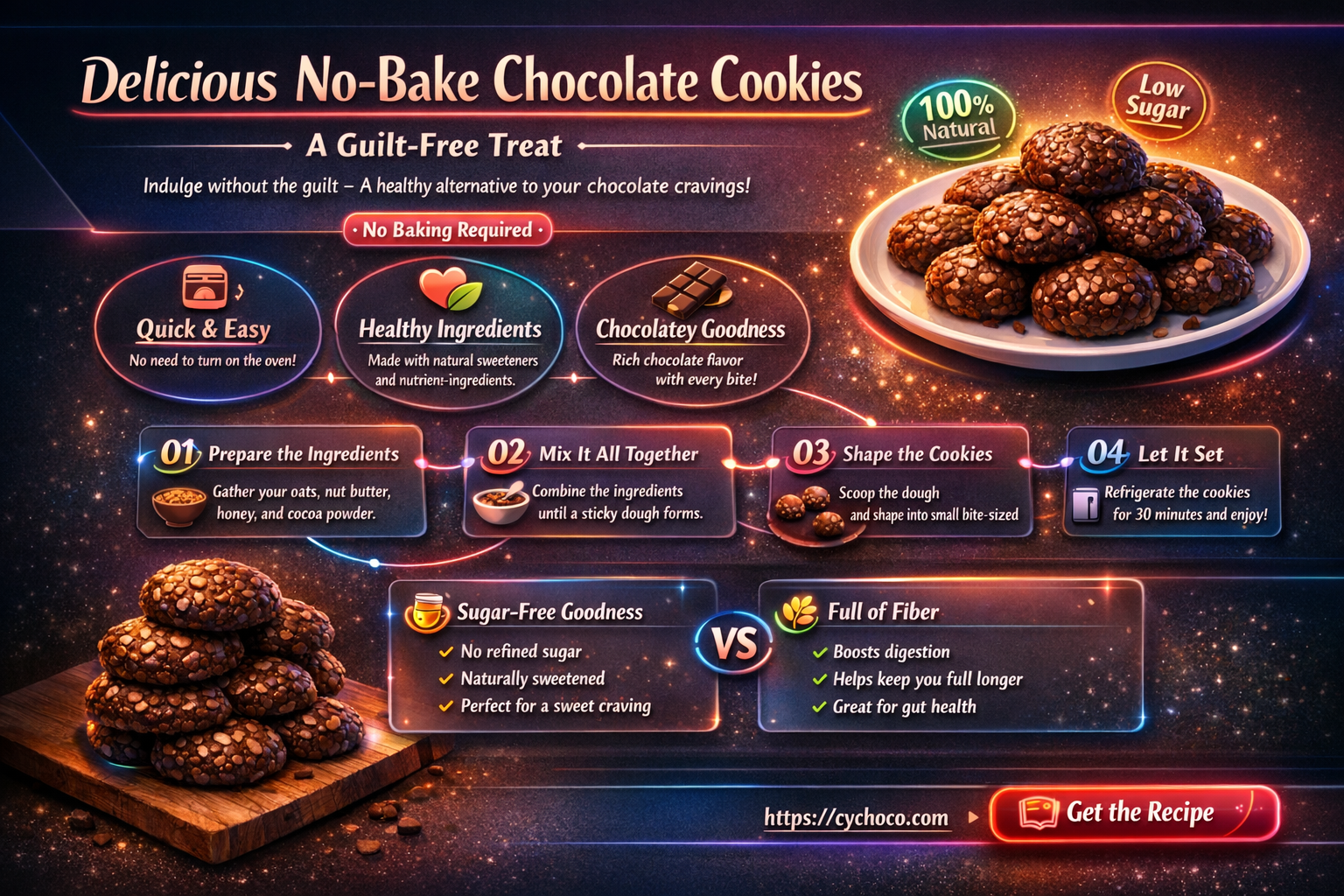 how many calories in a no bake chocolate cookie