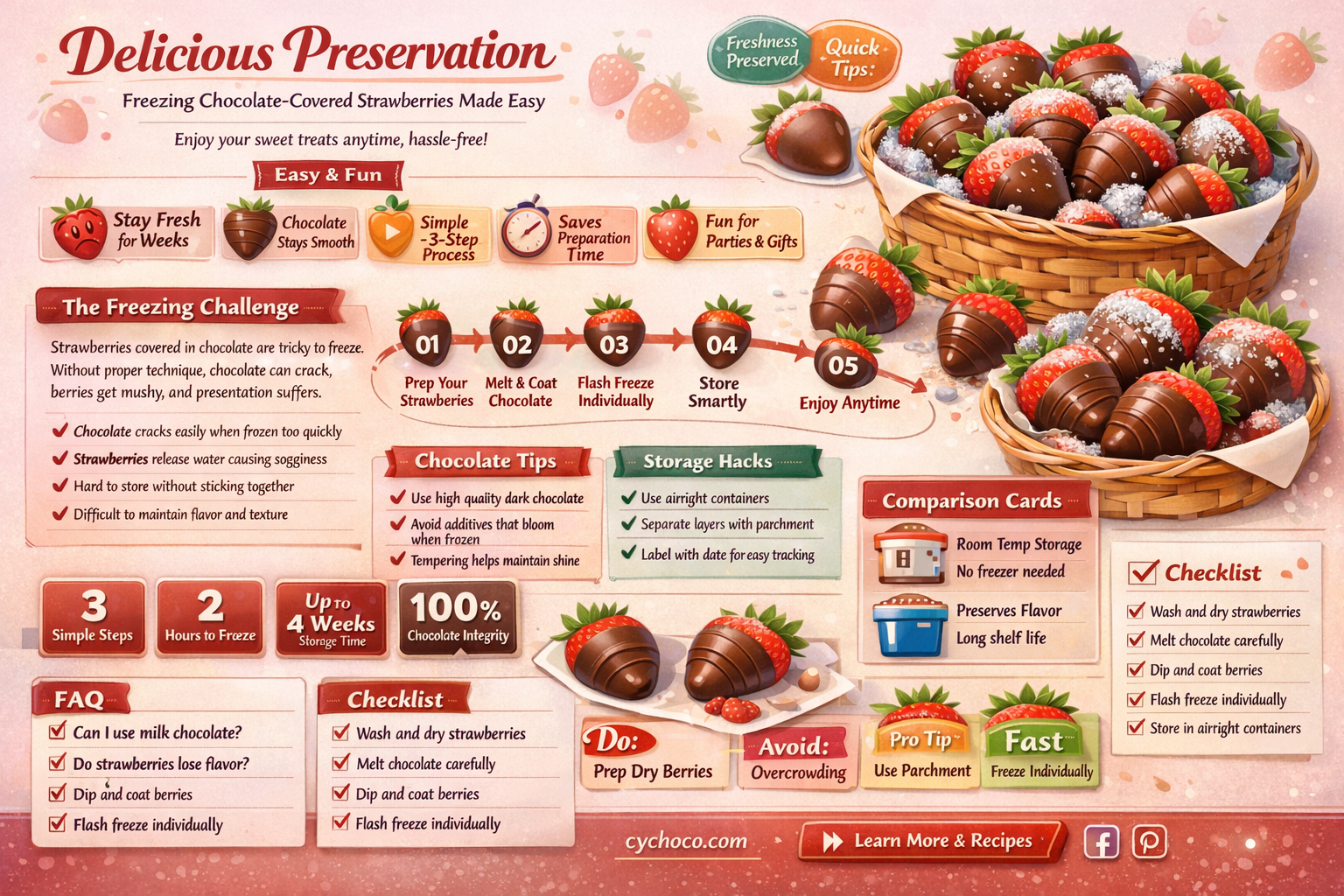 how to freeze chocolate covered strawberries