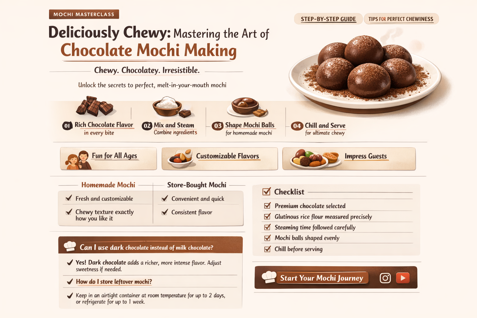 how to make chocolate mochi