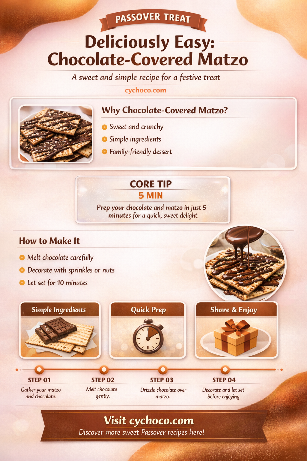 how to make chocolate covered matzo
