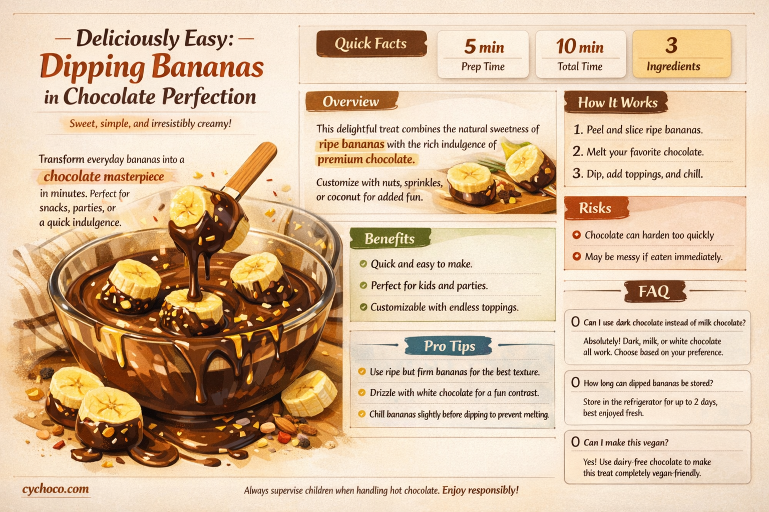 how to dip chocolate covered bananas