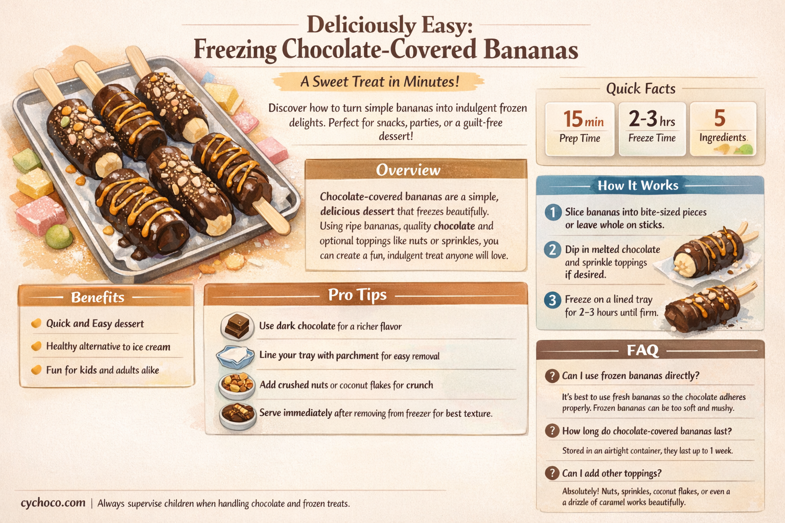 how to freeze chocolate covered bananas