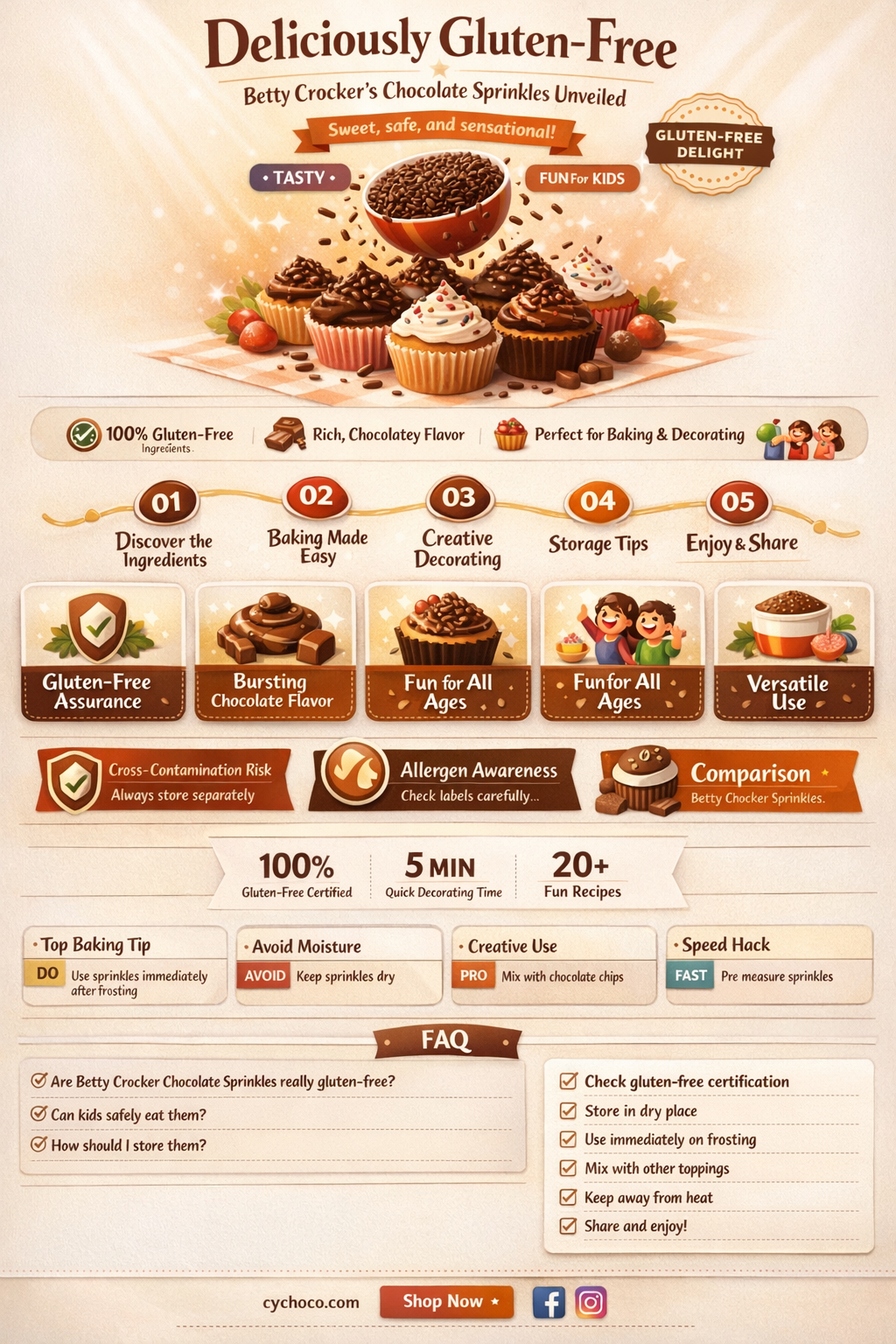 are betty crocker chocolate sprinkles gluten free