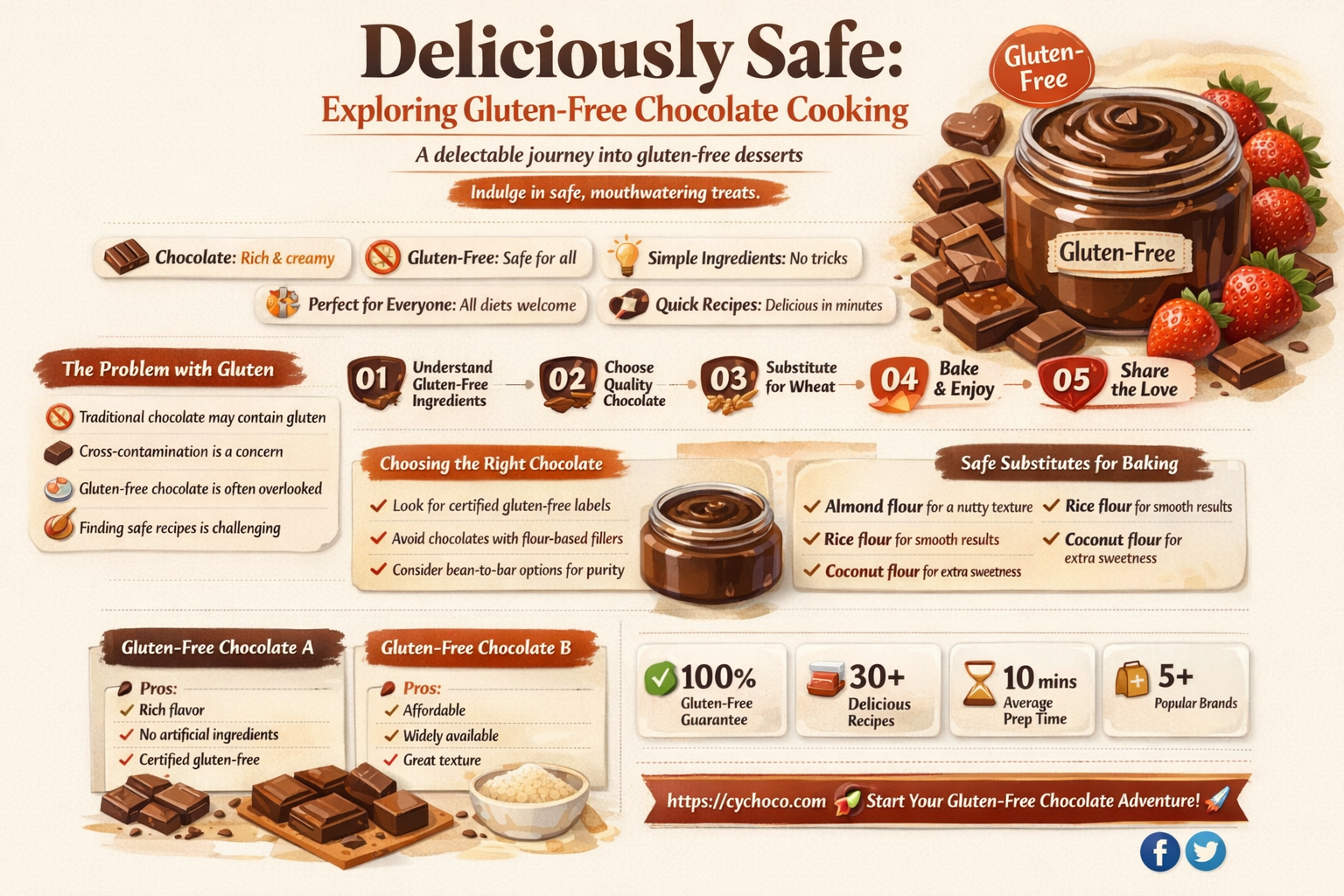is cooking chocolate gluten free