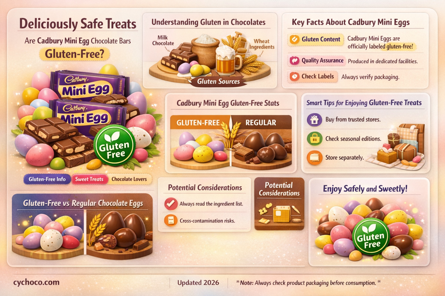is cadbury mini egg chocolate bar gluten free