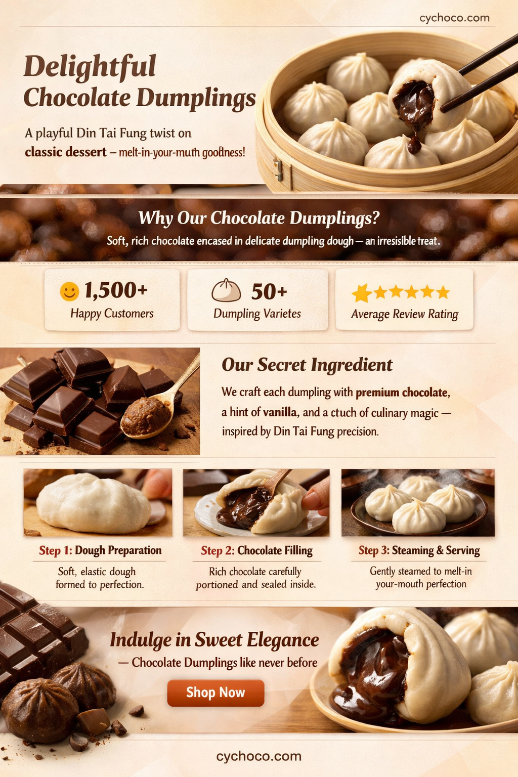 how to make din tai fung chocolate dumplings